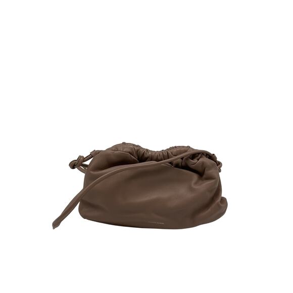Mansur Gavriel Mini Brown Leather Cloud Leather Clutch - Picture 3 of 5